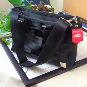 Harvey's The Original Seatbelt Bag Ring Carriage Satchel with shoulder strap